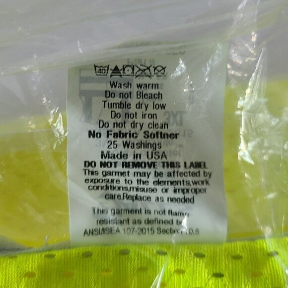 GALLS ANSI/ISEA TYPE R - CLASS 2 -SAFETY VEST-SIZE 3 XL WITH "SECURITY "-NIB - Picture 4 of 6